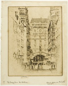 A Savoy Hotel bejárata alkotó: Joseph Pennell