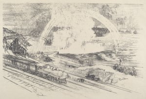 Falls Station, Niagara, 1910. alkotó: Joseph Pennell