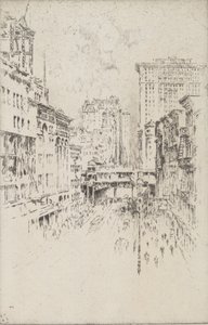 Negyvenkettedik utca, 1904. alkotó: Joseph Pennell