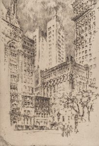 Négyemeletes ház, 1904. alkotó: Joseph Pennell