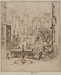 A Clark Streettől a Wall Streetig, 1924 alkotó: Joseph Pennell