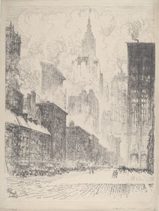 A Fulton Streetről, 1910. alkotó: Joseph Pennell