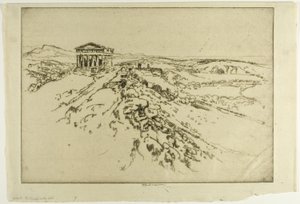 Girgenti, a templom a falon alkotó: Joseph Pennell