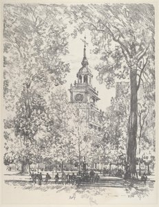 A Függetlenség tér és az Államház alkotó: Joseph Pennell