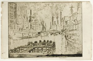 Lake Steamers, Chicago alkotó: Joseph Pennell