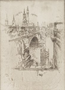 London Bridge Stairs, 1903. alkotó: Joseph Pennell