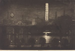 London Night, Whisky and Tea, 1909. alkotó: Joseph Pennell