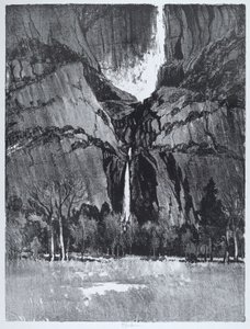 Lower Falls, Yosemite alkotó: Joseph Pennell