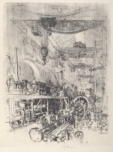 Turbinás motor készítése alkotó: Joseph Pennell