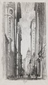Nassau Street, 5. az Iconophie Club kollekcióban alkotó: Joseph Pennell