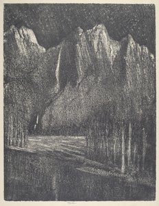 Éjszaka a Yosemite-ben, 1912. alkotó: Joseph Pennell