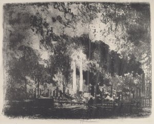 Olajfinomítás, Whiting, Indiana, 1915. alkotó: Joseph Pennell