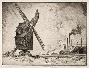 Old and New Mills, Valenciennes, Franciaország alkotó: Joseph Pennell