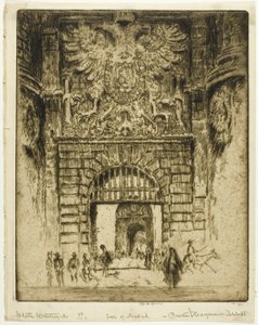 San Maclou tornáca, Rouen alkotó: Joseph Pennell