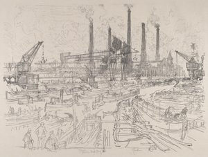 Power-House, Berlin, 1914. alkotó: Joseph Pennell