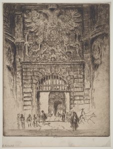 Puerta de Bisagra, Madridi kapu, Toledo alkotó: Joseph Pennell