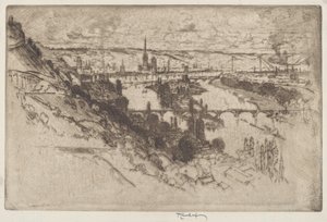 Rouen, a Bon Secoursból alkotó: Joseph Pennell