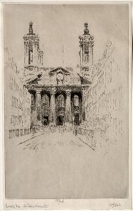 St. Johns, Westminster, 1895. alkotó: Joseph Pennell
