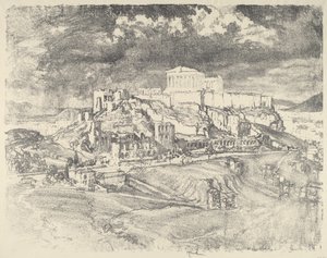 Vihar az Akropolisz mögött alkotó: Joseph Pennell