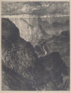 Vihar a Grand Canyonban, 1912. alkotó: Joseph Pennell