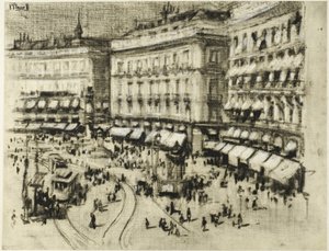 Nyári nap Madridban alkotó: Joseph Pennell
