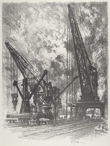 Elviszik a nagy fegyvert, 1916. alkotó: Joseph Pennell