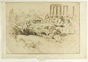 Jupiter temploma, Athén alkotó: Joseph Pennell