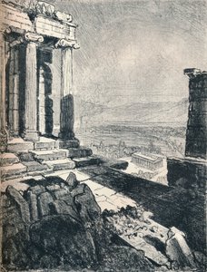 Thészeusz temploma az Akropoliszból, 1913 alkotó: Joseph Pennell