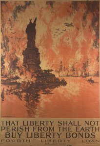 A Szabadság nem vész el a Földről, Vásároljon Liberty Bonds-t, Első világháborús plakát alkotó: Joseph Pennell