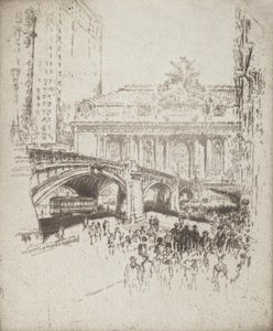 The Approach to the Grand Central, New York, 1919. alkotó: Joseph Pennell
