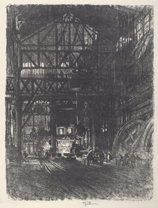The Armor Plate Press, 1917. alkotó: Joseph Pennell