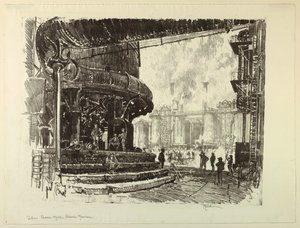 A nagyolvasztó alapja alkotó: Joseph Pennell