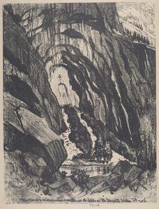 A katedrális ajtaja, 1912. alkotó: Joseph Pennell