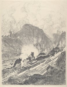 Kivágás Culebrából, 1912. alkotó: Joseph Pennell