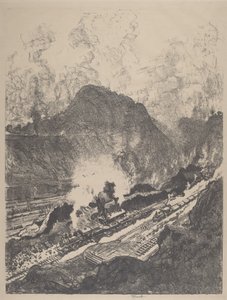 A Culebra kivágása, 1912. alkotó: Joseph Pennell