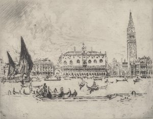 A Dózse-palota, 1883. alkotó: Joseph Pennell