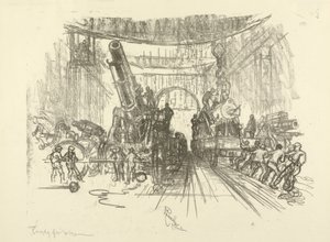 Az angol háborús sorozat: W.453. Háborúra készen, 1916 alkotó: Joseph Pennell
