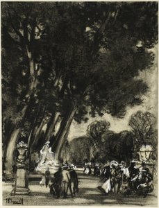 A sziget kertje, Aranjuez alkotó: Joseph Pennell
