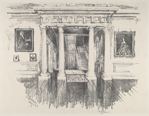 The Hall at Cliveden, 1912. alkotó: Joseph Pennell