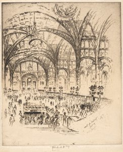 The Hall of Iron, Pennsylvania Station, New York alkotó: Joseph Pennell