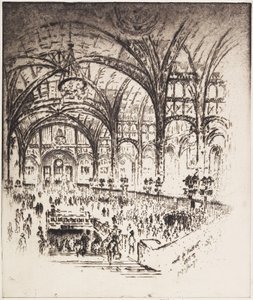 The Hall of Iron, Pennsylvania Station, New York, 1919 alkotó: Joseph Pennell