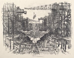 A Keel, 1917. alkotó: Joseph Pennell