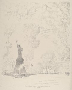A szobor, New York-öböl alkotó: Joseph Pennell