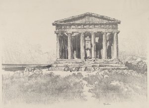 A templom a tenger mellett, a Concord temploma, Girgenti alkotó: Joseph Pennell
