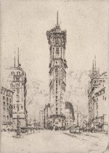 A Times épülete, 1904. alkotó: Joseph Pennell