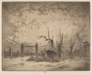 Tower Bridge, este alkotó: Joseph Pennell