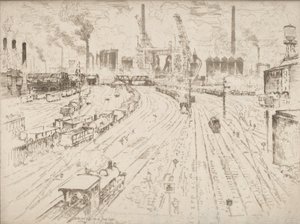 Tracks, Oberhausen, 1910. alkotó: Joseph Pennell