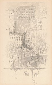 Union Square, 1904. alkotó: Joseph Pennell