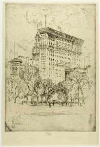 Union Square és Bank of Metropolis alkotó: Joseph Pennell