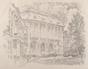 Wertheim, Leipziger Platz, Berlin, 1921. alkotó: Joseph Pennell